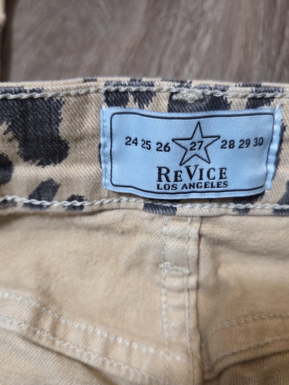 ReVice Los Angeles Leopard Print Wide Leg Jeans Size 27 Made in USA - Picture 11 of 13